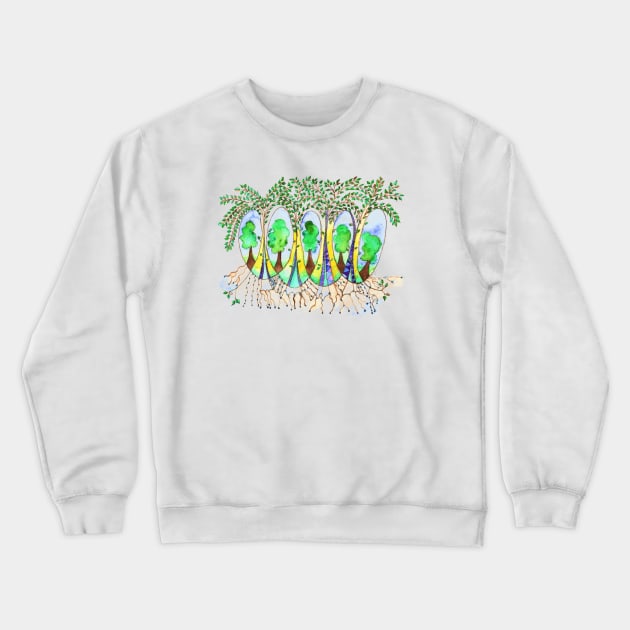 Forest for the Leaves Crewneck Sweatshirt by wiccked